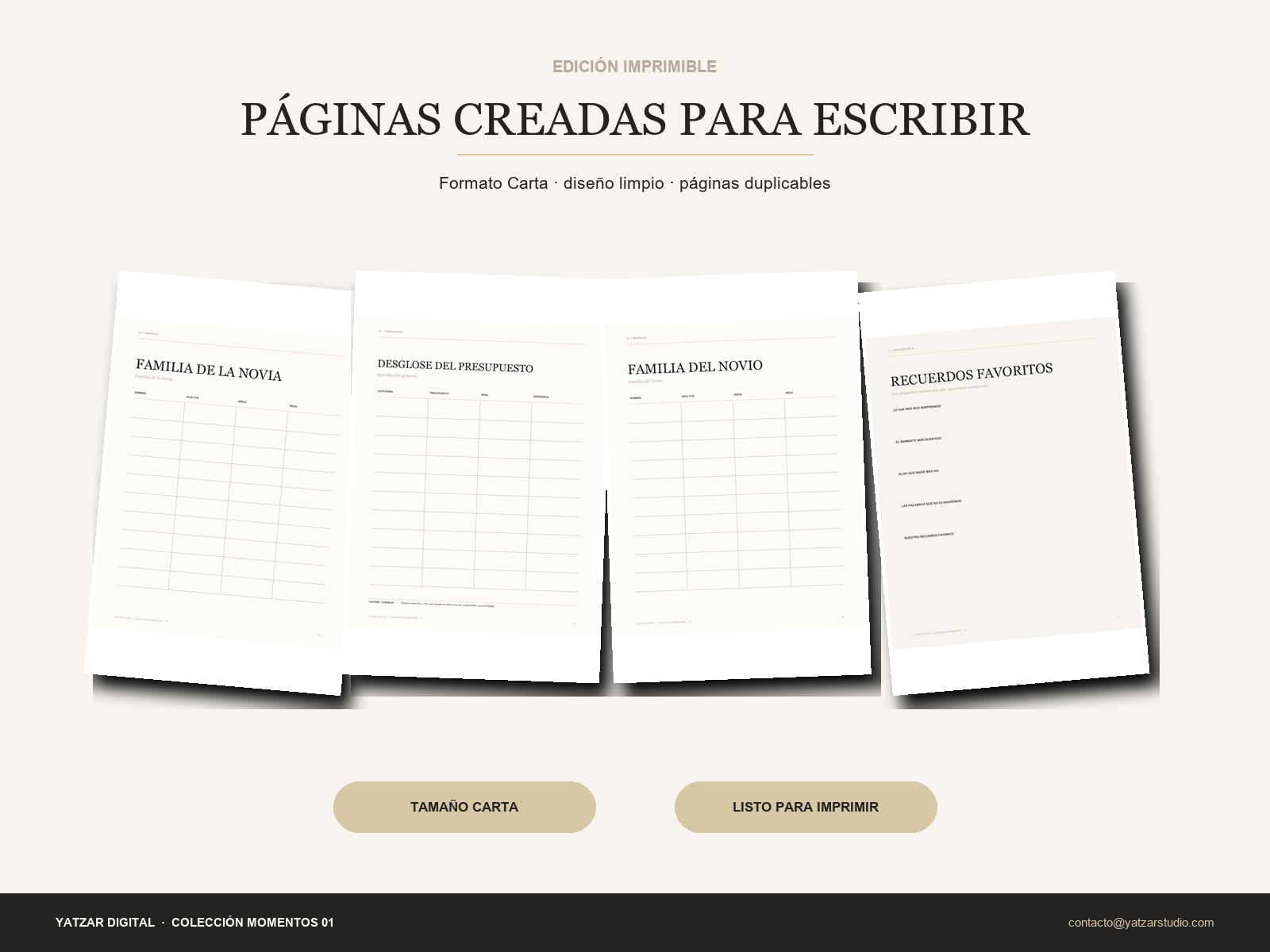 Yatzar Digital · Planificador de Boda — Edición Completa - Imagen 4